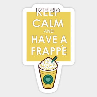 Keep Calm Cute Frappe Heart Sticker